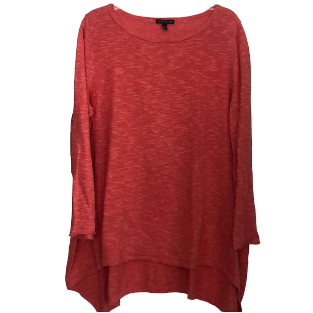 Eileen fisher cotton linen sweater long sleeve